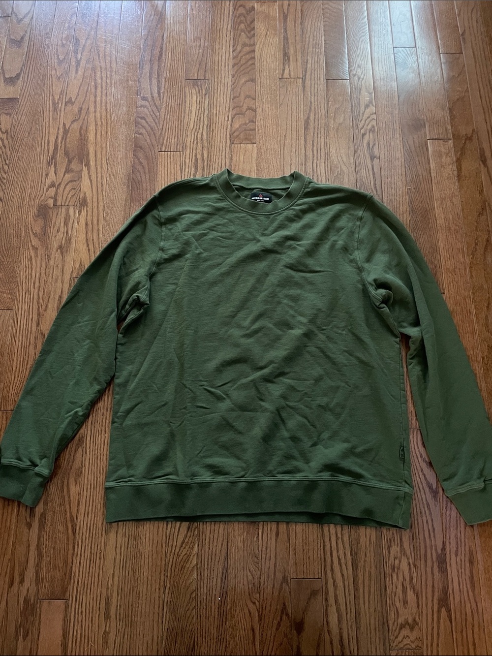 American Giant Olive Green Crewneck Sweatshirt Men’s Sz XL